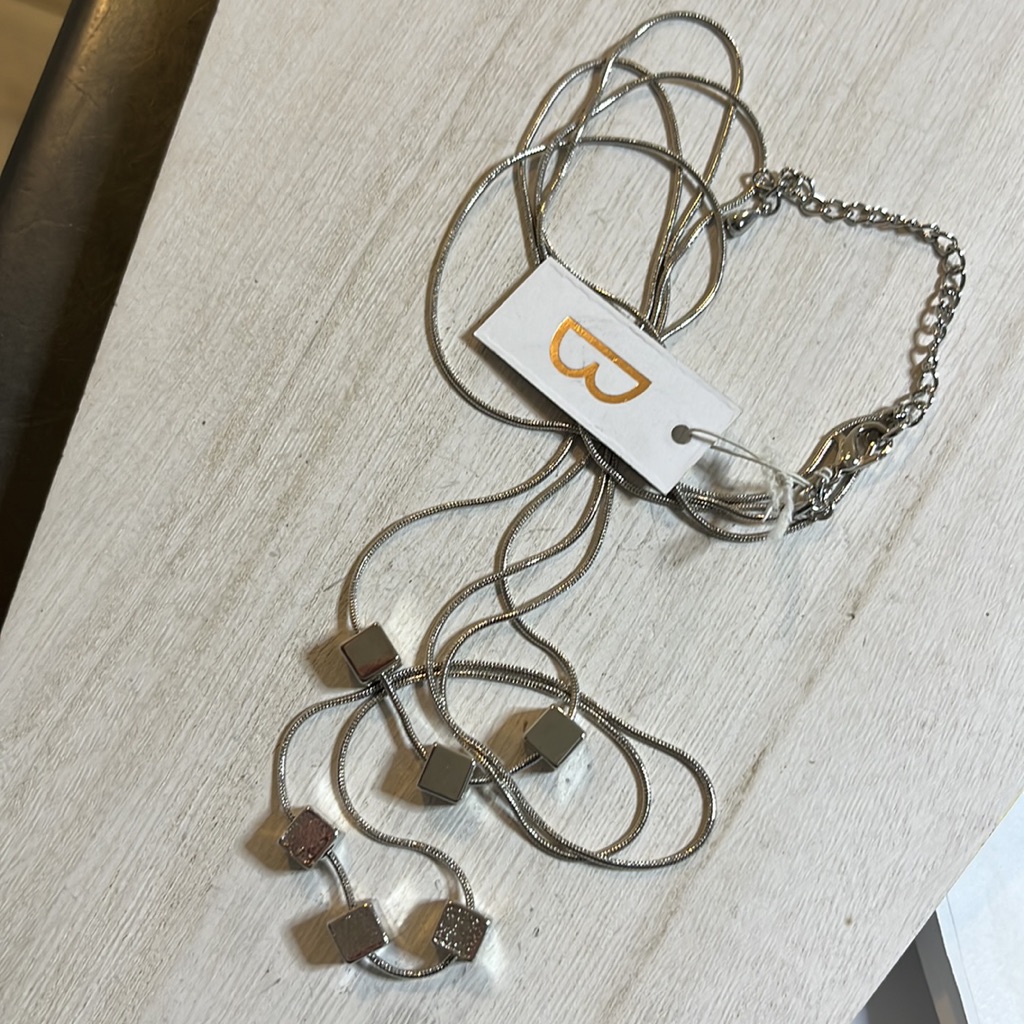 Bancroft Double Strand Necklace Cube Charms Nw With Tag